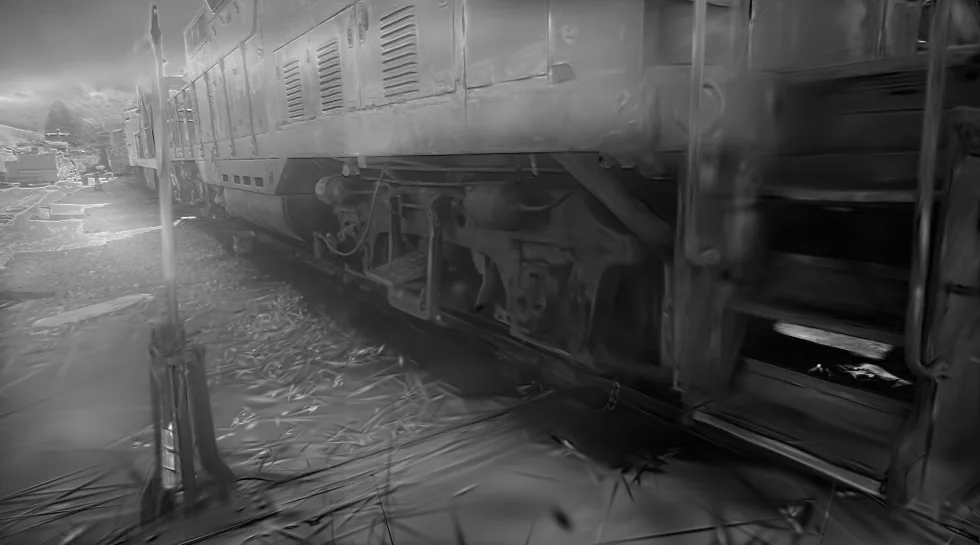 Train 最差视角的逐像素差异热图